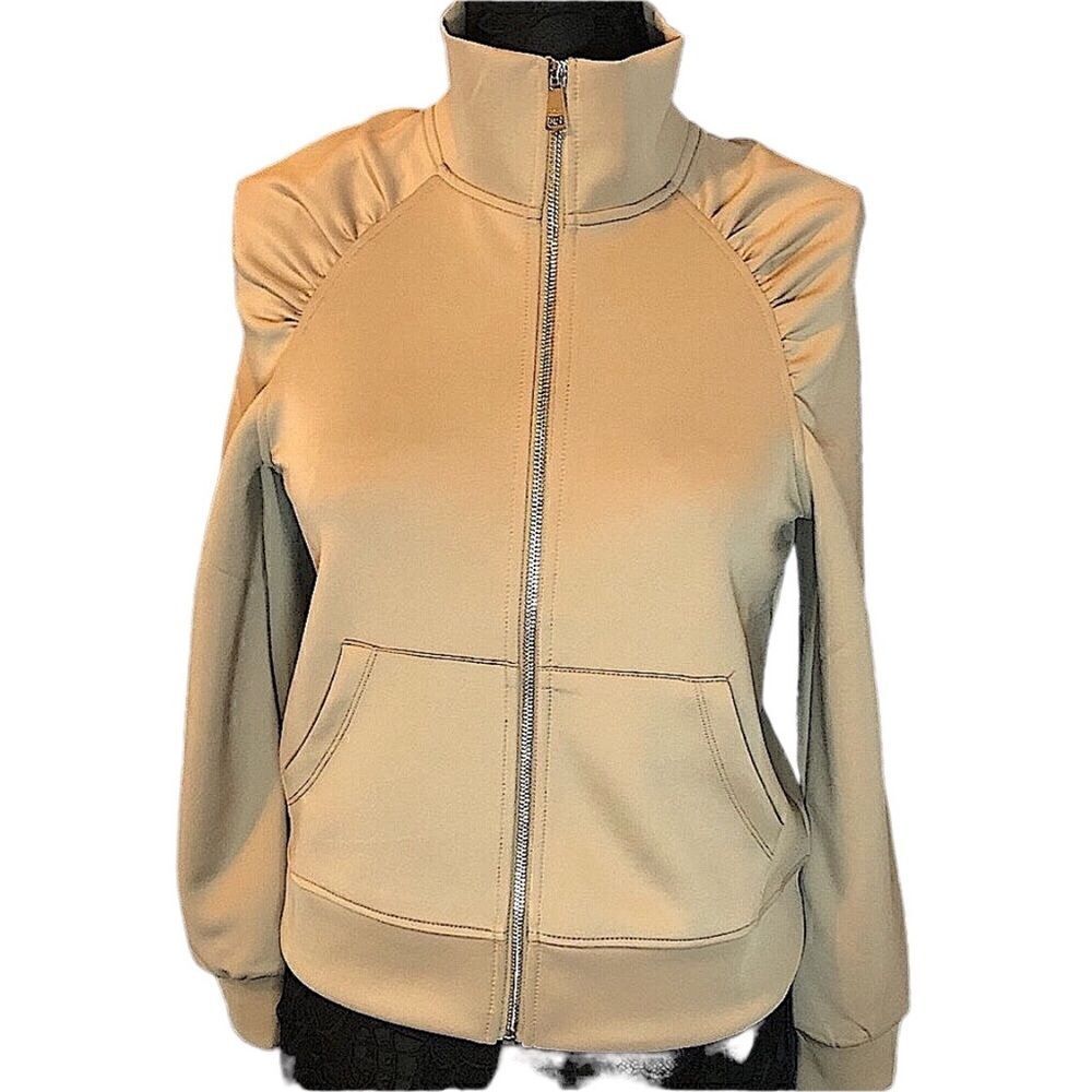 NWT DKNY New Women’s Beige Cream Tan Khaki Stretch Jacket Size XS Long Sleeves